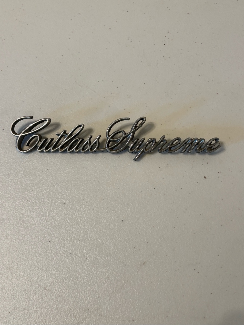 Vintage Oldsmobile Cutlass Supreme Emblem- Silver